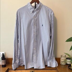 Polo Ralph Lauren Classic Fit Checked Performance Long Sleeve Button Down Shirt